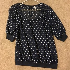 Navy Blue Blouse